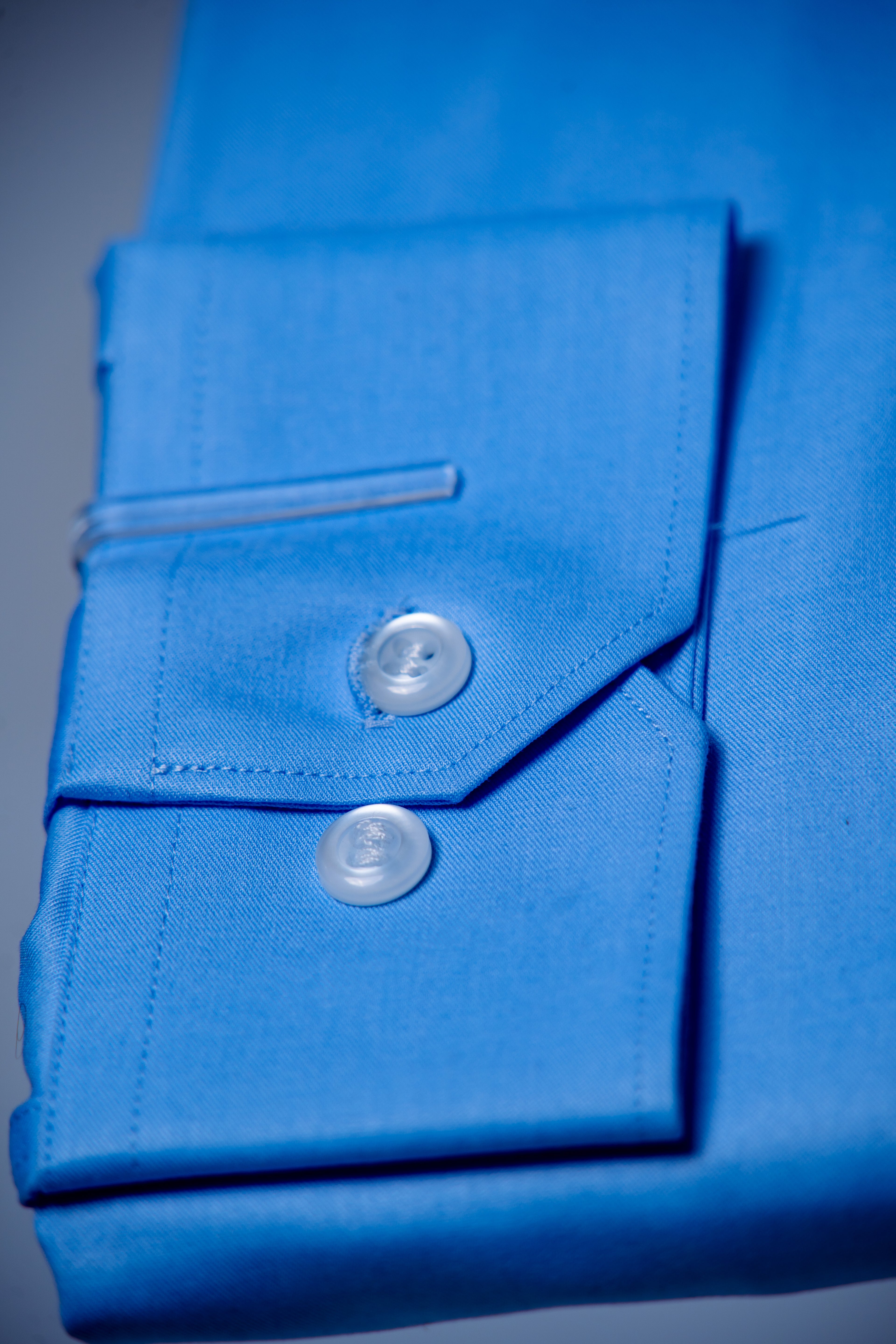 Light Blue Satin Poplin Shirt (Boardroom Comfort Stretch)