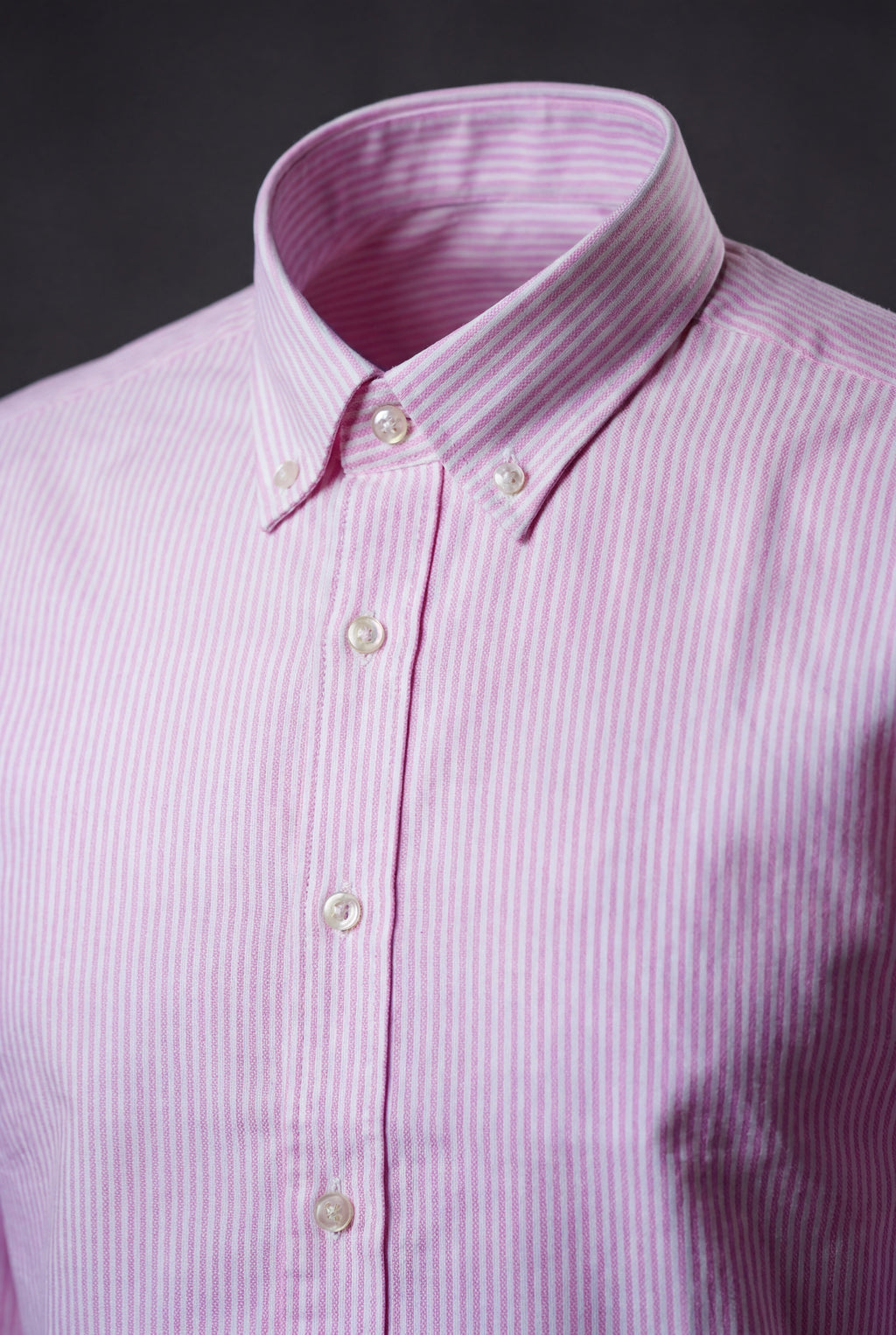 BRAVENTA Candy Pink Pinstripe Poplin Shirt – Refined Casual Premium