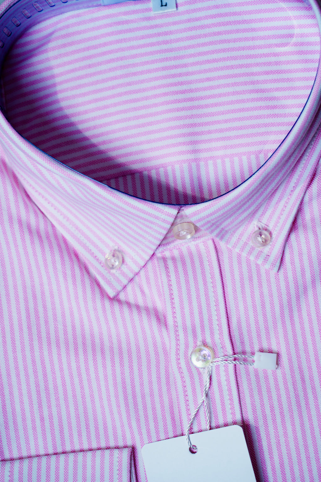 BRAVENTA Candy Pink Pinstripe Poplin Shirt – Refined Casual Premium