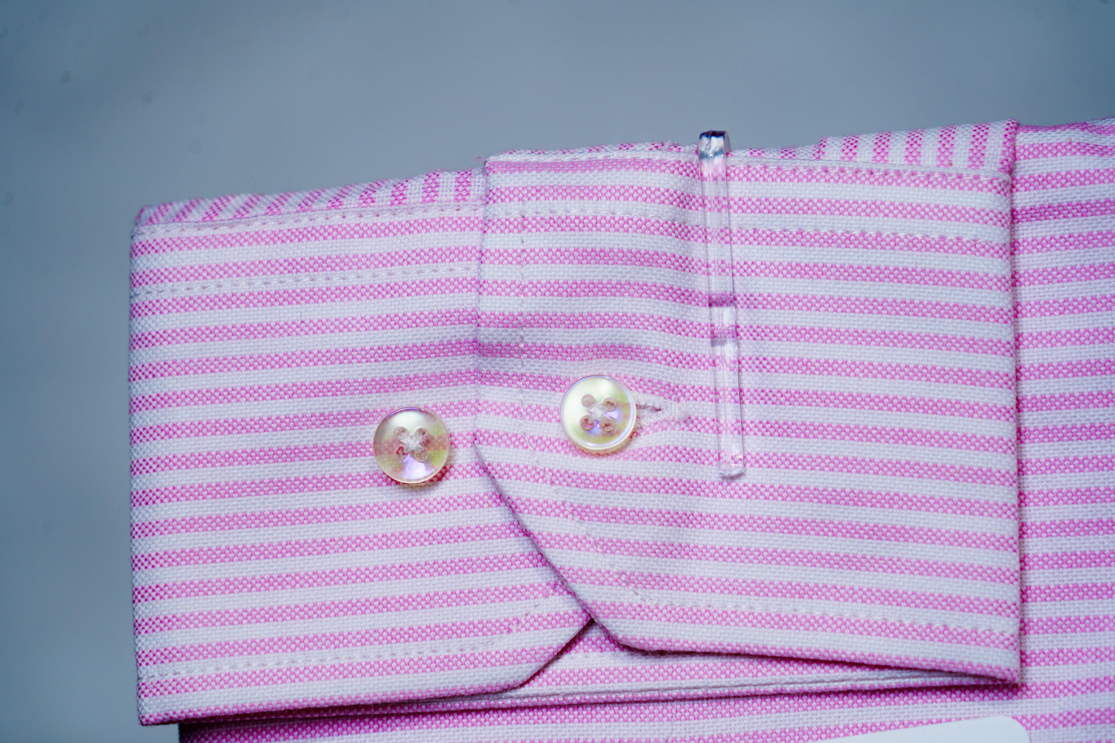 BRAVENTA Candy Pink Pinstripe Poplin Shirt – Refined Casual Premium